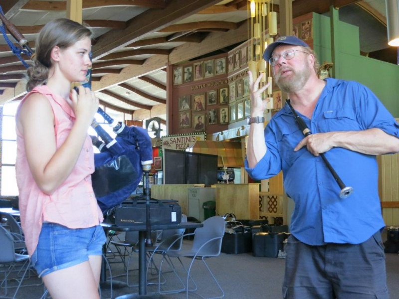 donald working with a student